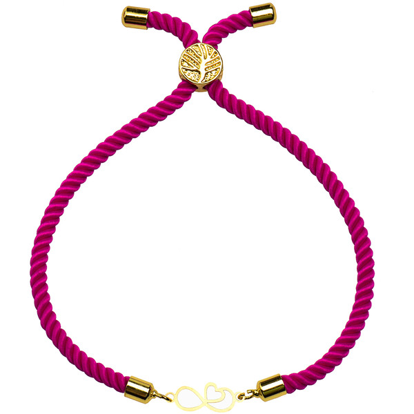 دستبند طلا 18 عیار زنانه کرابو طرح بینهایت قلب مدل Kr1581