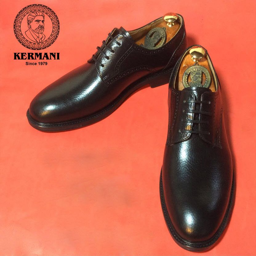 کفش مردانه کرمانی مدل چرم دستدوز طبیعی فلوتر کد 1062 رنگ مشکی -  - 6