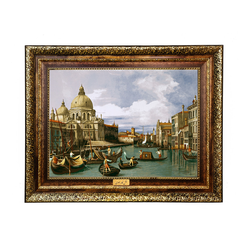 تابلو فرش ماشینی نقش نگار رضوی طرح ونیز کد 591H