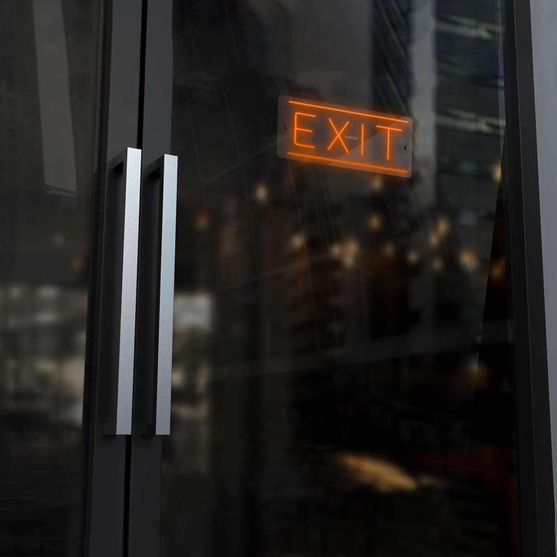 چراغ دیواری نئون دیزاین طرح Exit