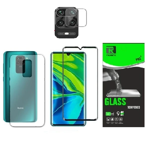 محافظ صفحه نمایش وپشت گوشی روبیکس مدلFL-Note9 مناسب برای گوشی موبایل شیائومی Redmi Note 9 به همراه محافظ لنز دوربین
