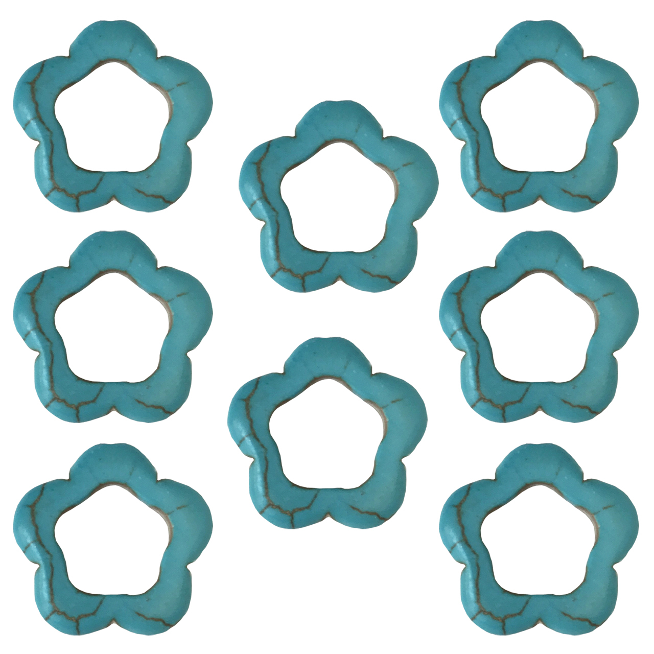 مهره دستبند مدل گل پنج پر کد MZ بسته 8 عددی