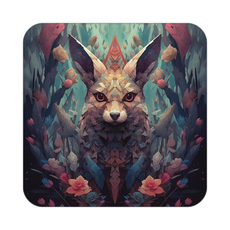 زیر لیوانی کاکتی طرح حیوانات رنگی مدل mp25770