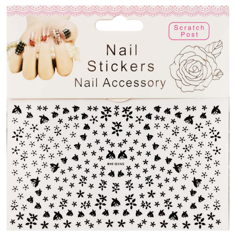 استیکر طراحی ناخن مدل پروانه کد SNXD-048
