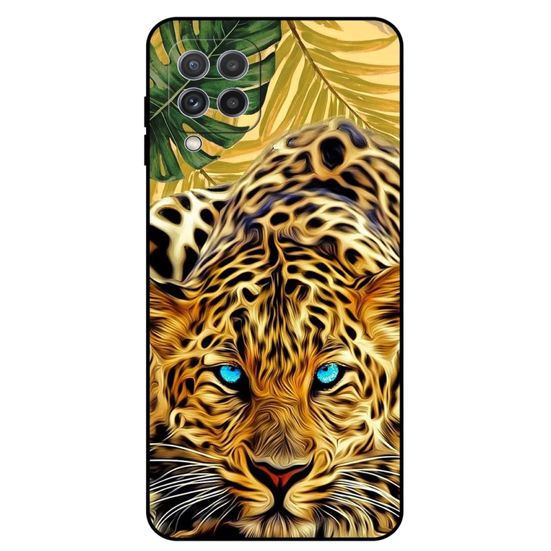 کاور مگافون طرح پلنگ مدل 7455 مناسب برای گوشی موبایل سامسونگ Galaxy A22 4G         