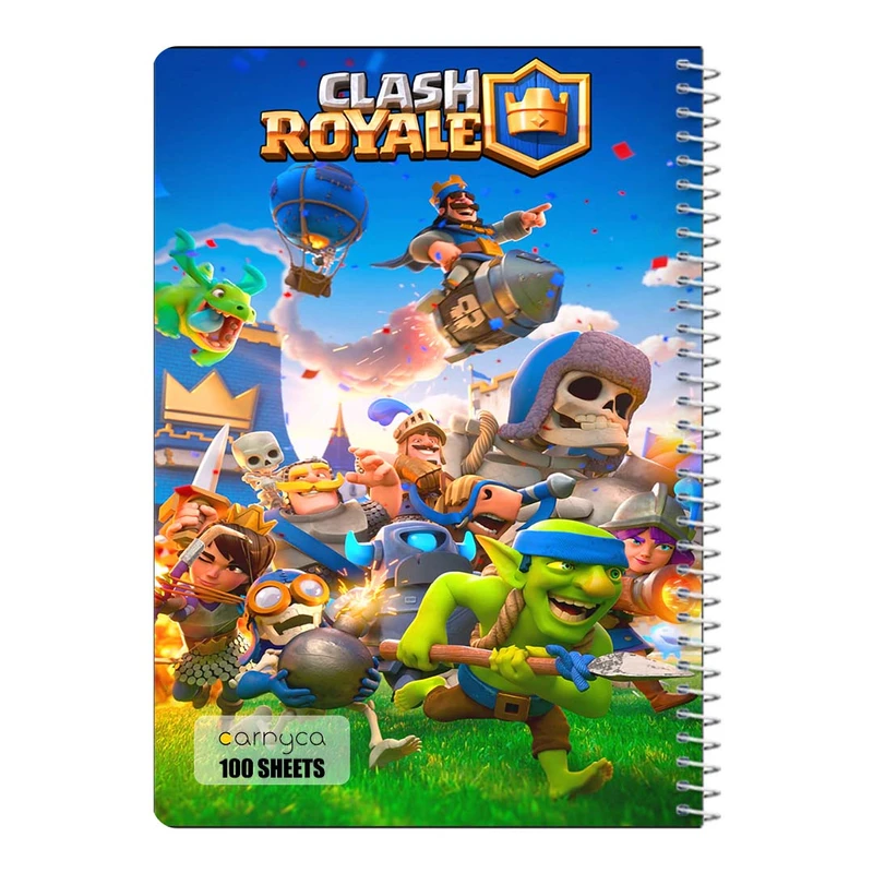 دفتر مشق 100 برگ سیمی کارنیکا طرح کلش رویال Clash Royale کد 61485