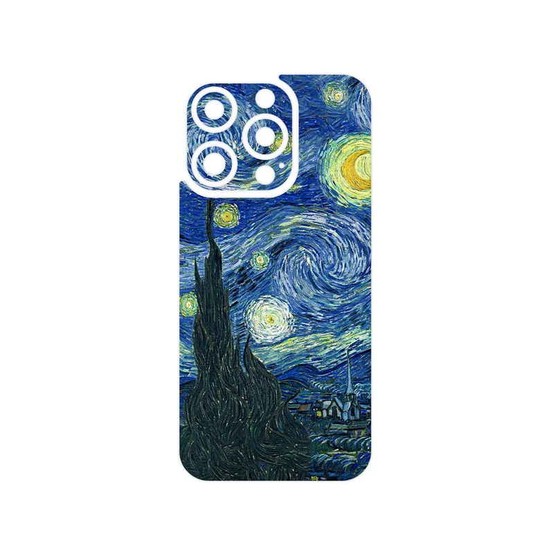 برچسب پوششی ماهوت مدل The Starry Night of van Gogh مناسب برای گوشی موبایل اپل iPhone 15 Pro