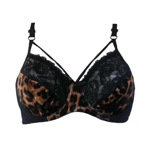 سوتین زنانه مدل مخمل پلنگی کد 02