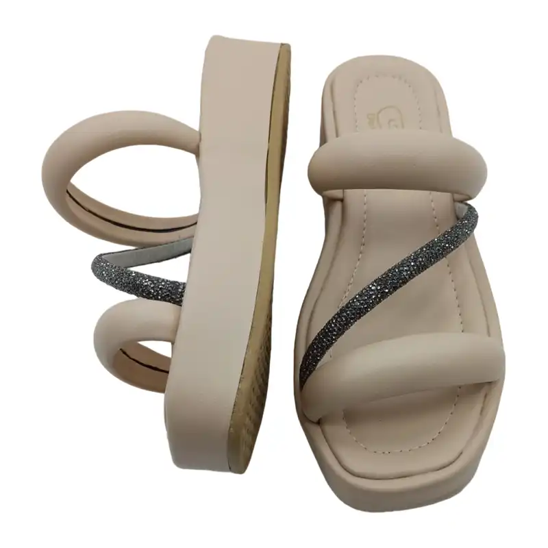 صندل زنانه مدل نفس رنگ کرم