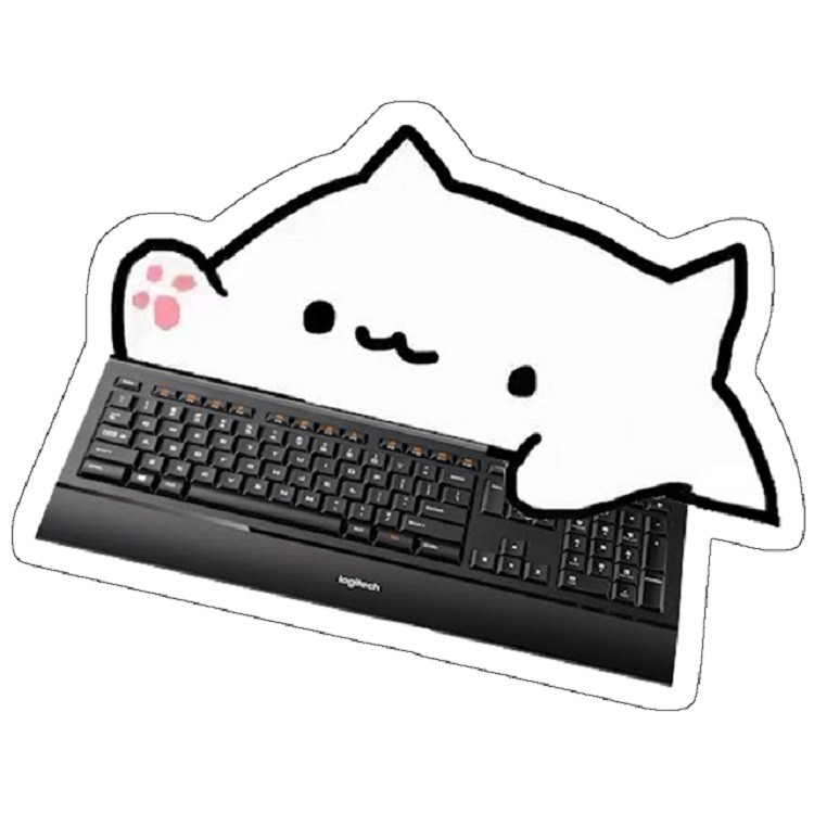 استیکر لپ تاپ مدل Keyboard Bongo Cat