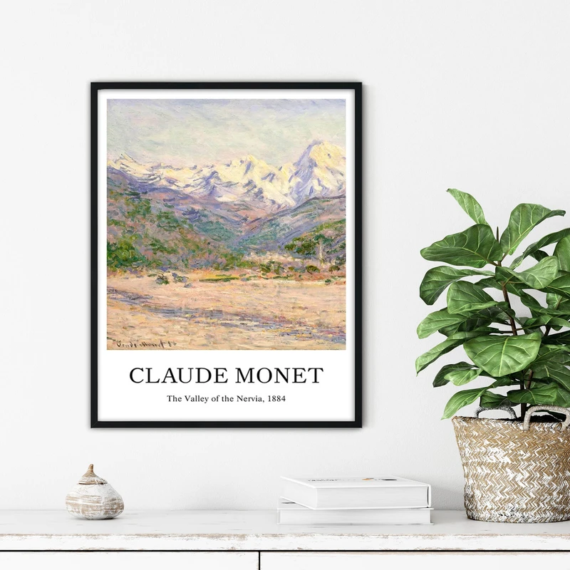 تابلو آتریسا طرح نقاشی کلاسیک مدرن مدل ATFHB32 فریم مشکی 