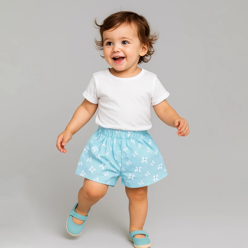 شلوارک دخترانه دل آویز مدل T230