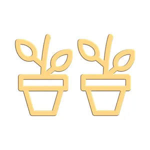 گوشواره طلا 18 عیار زنانه فرشته مدل طرح گل کد WEL-000202