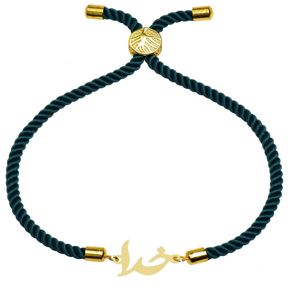 دستبند طلا 18 عیار زنانه کرابو طرح خدا مدل kr100254 -  - 1