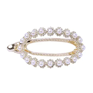 گیره مو زنانه مدل چفتی نگین مرواریدی