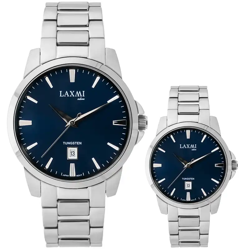 ست ساعت مچی عقربه ای زنانه و مردانه لاکسمی مدل 3-8553G-8553L