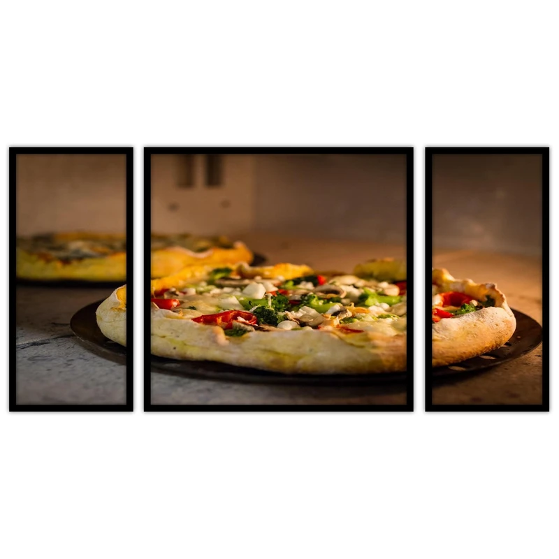 تابلو بکلیت طرح فست فود و غذا  مدل B-bu3676 مجموعه 3 عددی