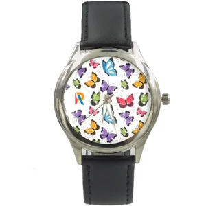 ساعت مچی عقربه ای مدل پروانه رنگی کد 7394