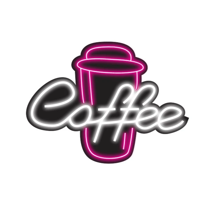 تابلو ال ای دی مدل نئونی طرح کافه 2