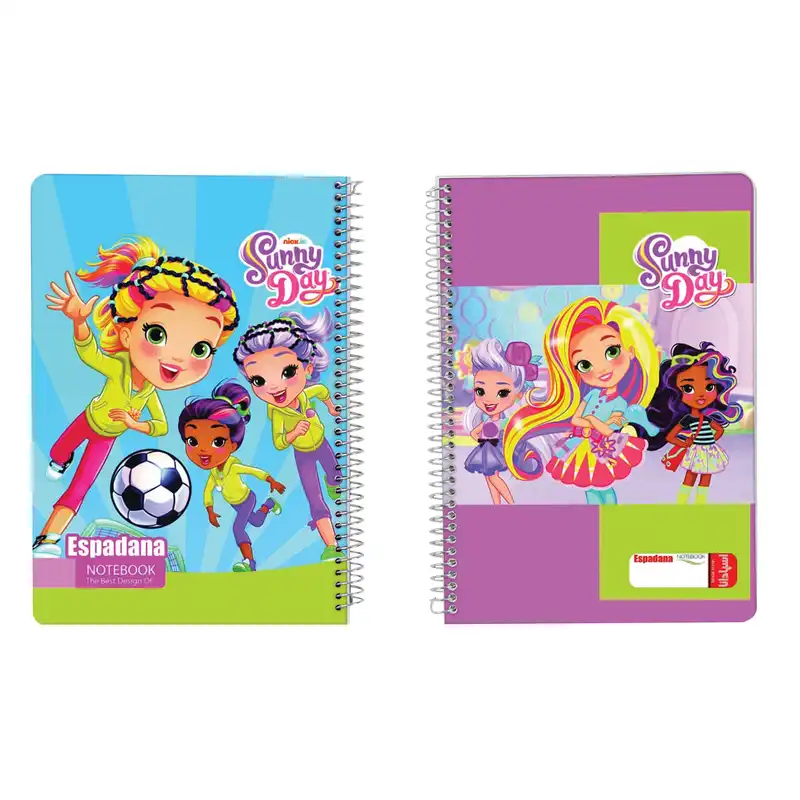دفتر مشق 50 برگ اسپادانا طرح دختران فوتبالیست کد FG50