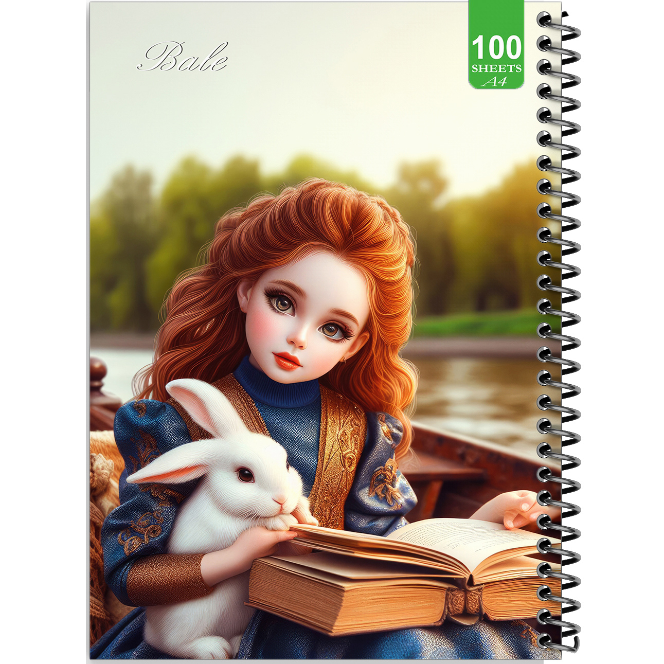 دفتر نقاشی 100 برگ بله طرح فانتزی دخترانه کد A4-N317