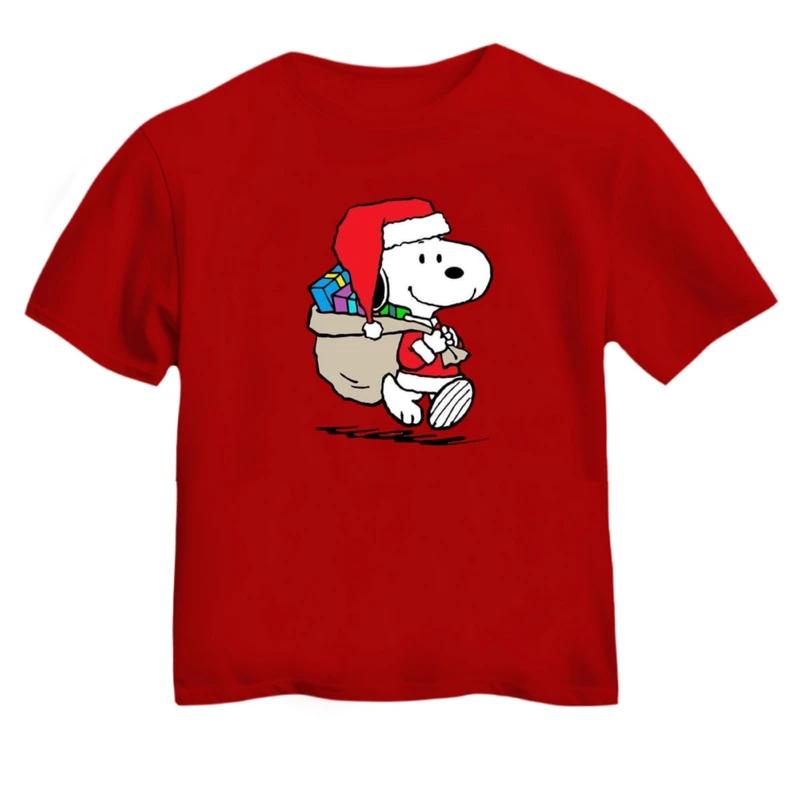 تی شرت آستین کوتاه بچگانه مدل اسنوپی کریسمس کد 2