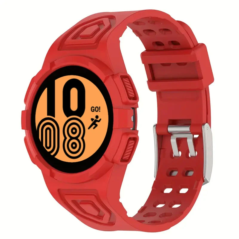 بند مدل Soft Jelly Band مناسب برای ساعت هوشمند سامسونگ Galaxy Watch 4 44mm به همراه کاور