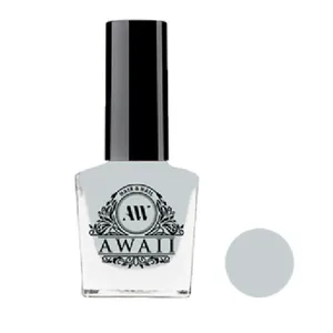 لاک براق ناخن آوایی مدل ساده شماره 100 رنگ خاکستری