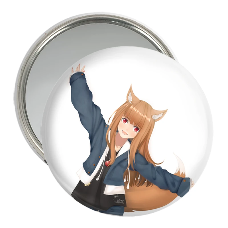 آینه جیبی خندالو مدل هولو انیمه ادویه و گرگ کد 36136