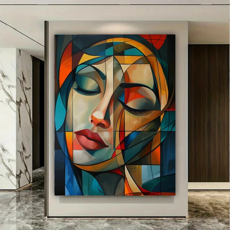 پوستر طرح چهره انتزاعی مدل کوبیسم کد PY593