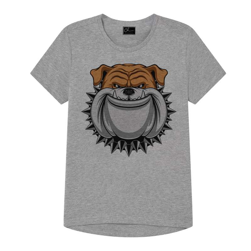 تی شرت پسرانه مدل dog کد J40 رنگ طوسی