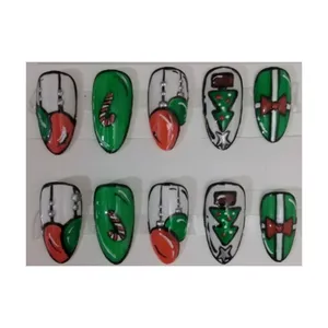 ناخن مصنوعی مدل کریسمس بسته ده عددی