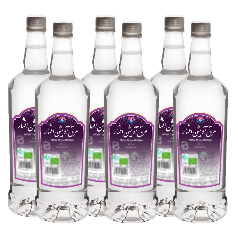 عرق آویشن افشار - 1 لیتر بسته 6 عددی