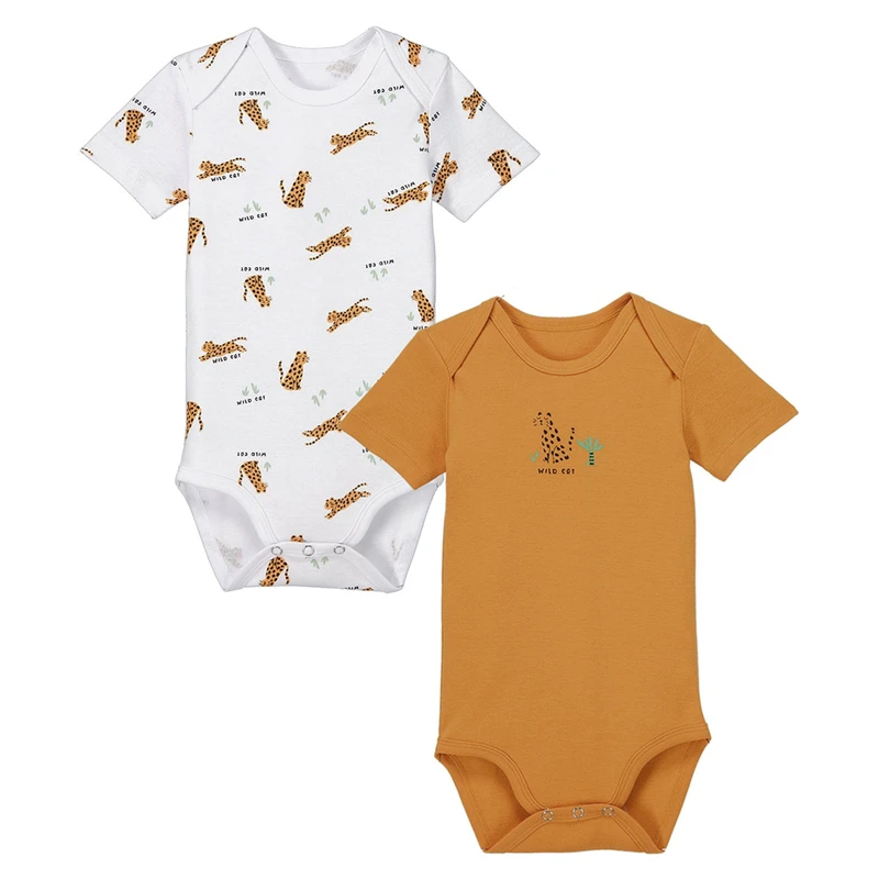 بادی آستین کوتاه نوزادی ایمپی دیمپی مدل SEP-MODSAZ00210 مجموعه 2 عددی