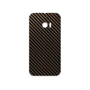 MAHOOT Glossy-Brown-Fiber Cover Sticker for HTC 10