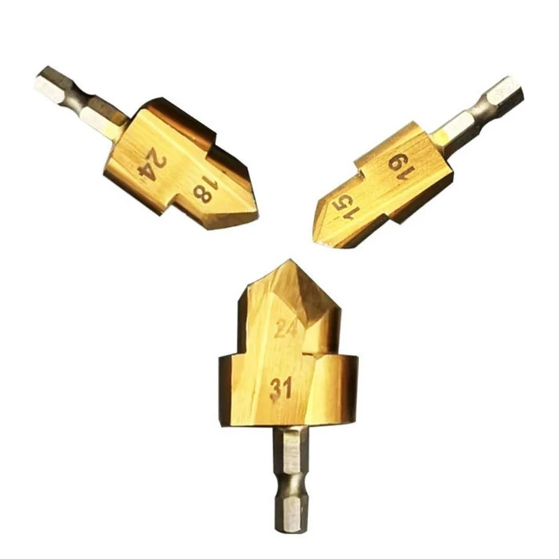 مته خزینه مخروطی لوله مدل AJ-WIRKZONE-3PCS مجموعه 3 عددی