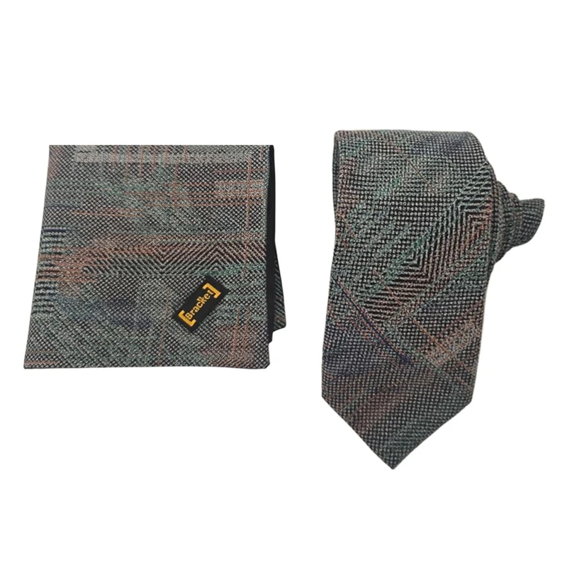 ست کراوات و دستمال جیب مردانه براکت مدل SP212