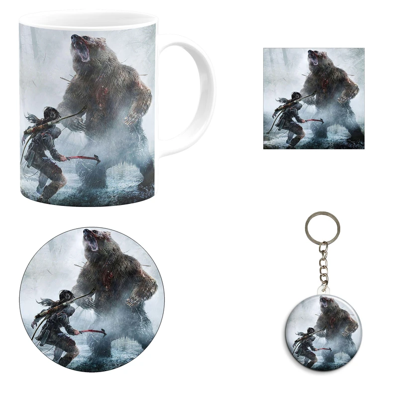 ست هدیه ماگ مدل تام رایدر طرح Tomb raider کد A1