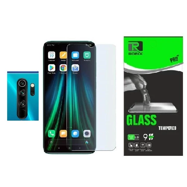 محافظ صفحه نمایش روبیکس مدل SADRedmiNote8proمناسب برای گوشی موبایل شیائومی Redmi Note 8 pro به همراه محافظ لنز دوربین