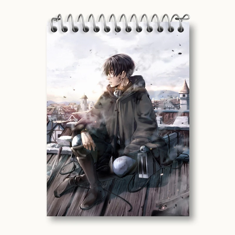 دفتر یادداشت 50 برگ خندالو مدل لیوای انیمه اتک آن تایتان Attack on Titan کد 18514