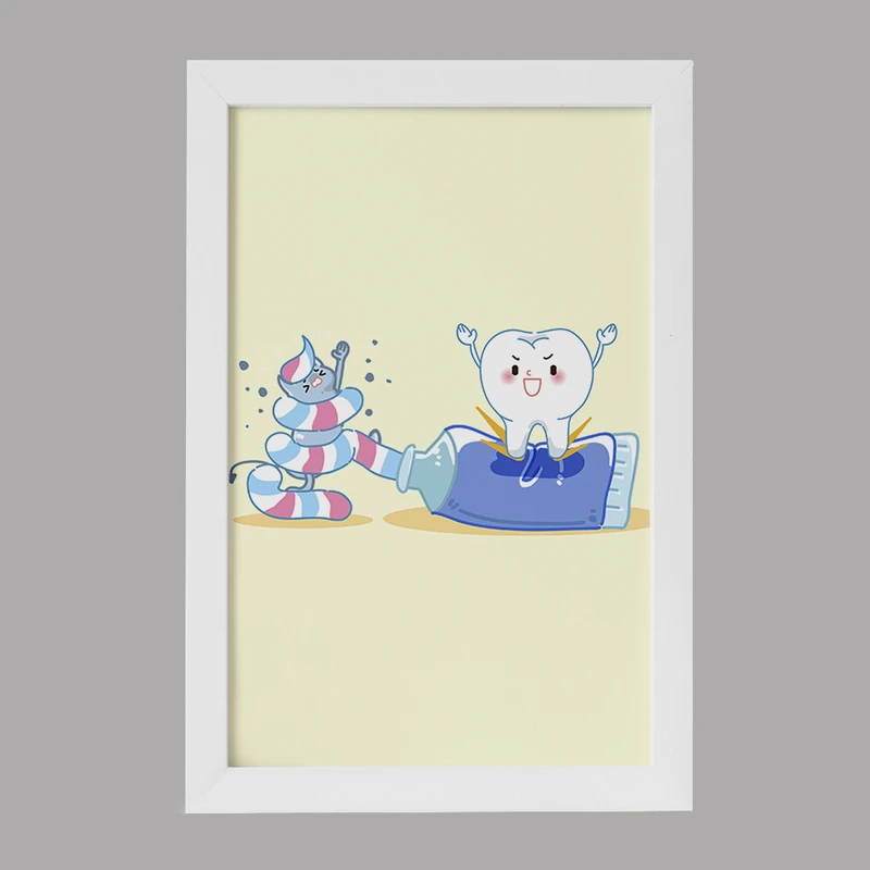 تابلو کودک خندالو مدل دندان و دندان پزشکی کودکانه کد 36714