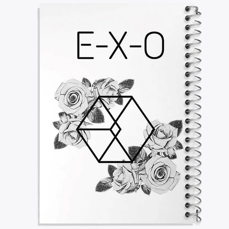 دفتر ژورنال نویسی 50 برگ خندالو مدل نقطه ای طرح گروه اکسو EXO کد 16828