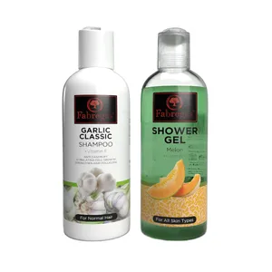 شامپو مو فابریگاس مدل Garlic Classic حجم 400 میلی لیتر به همراه ژل شست و شوی بدن فابریگاس مدل Melon حجم 400 میلی لیتر
