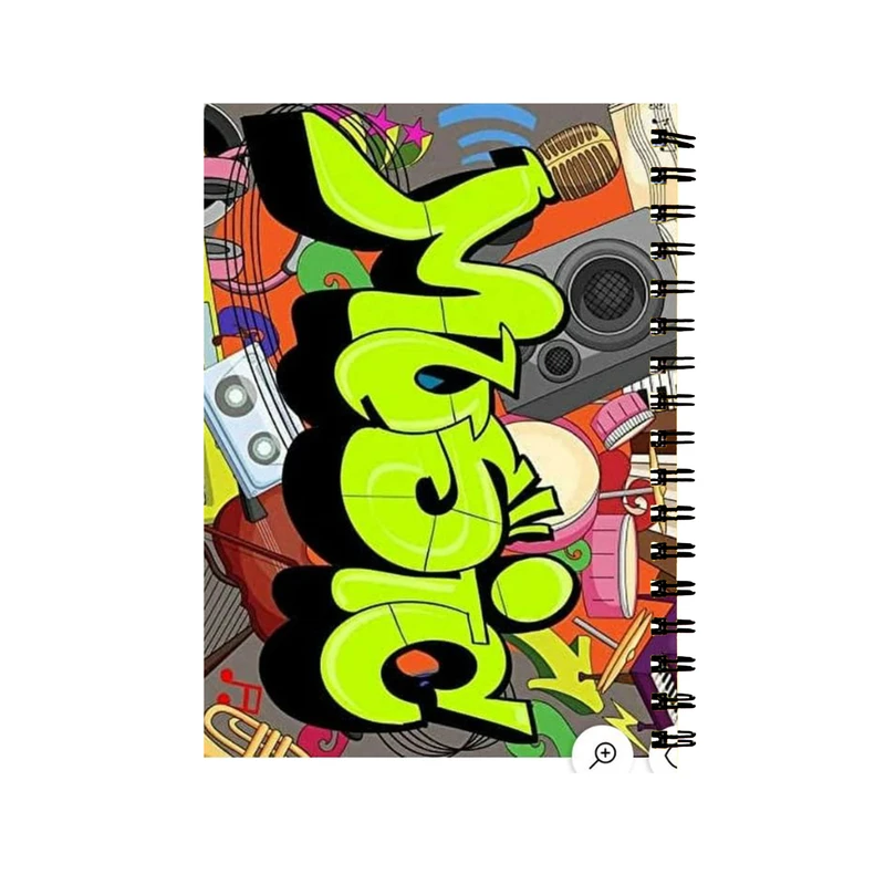 دفتر مشق 60 برگ طرح موزیک کد 877