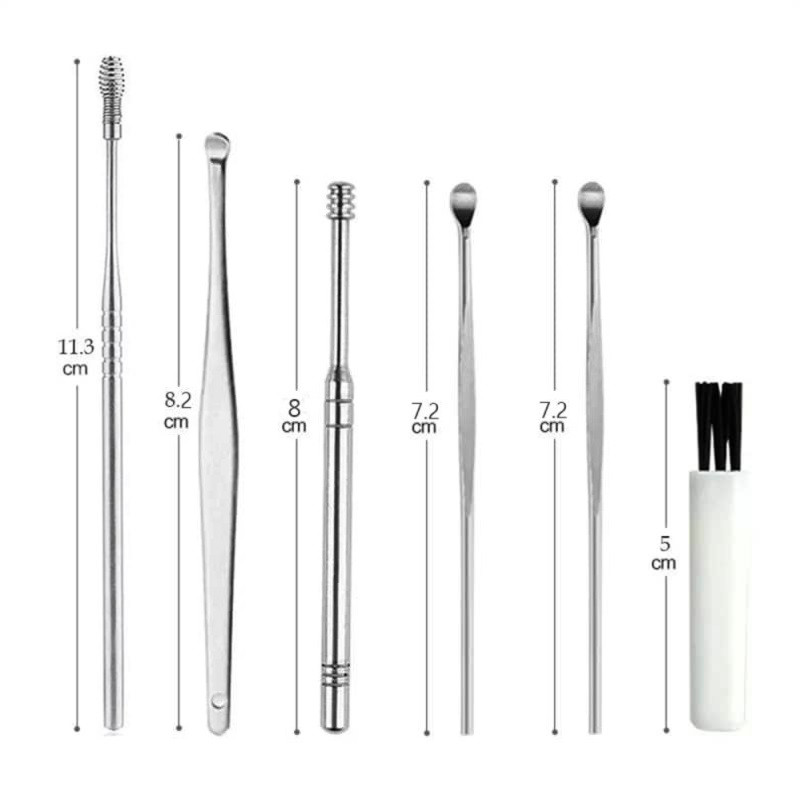 ست گوش پاک کن مدل طلقی مجموعه 6 عددی