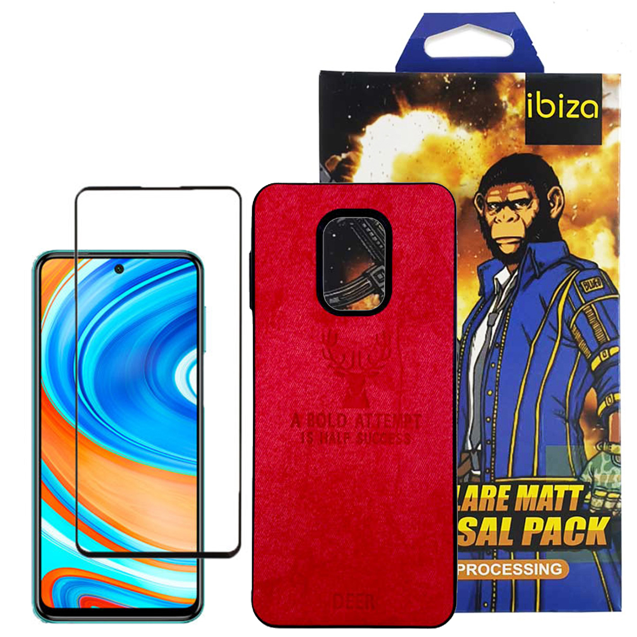 کاور ایبیزا مدل D9-114 مناسب برای گوشی موبایل شیائومی Redmi Note 9s به همراه محافظ صفحه نمایش