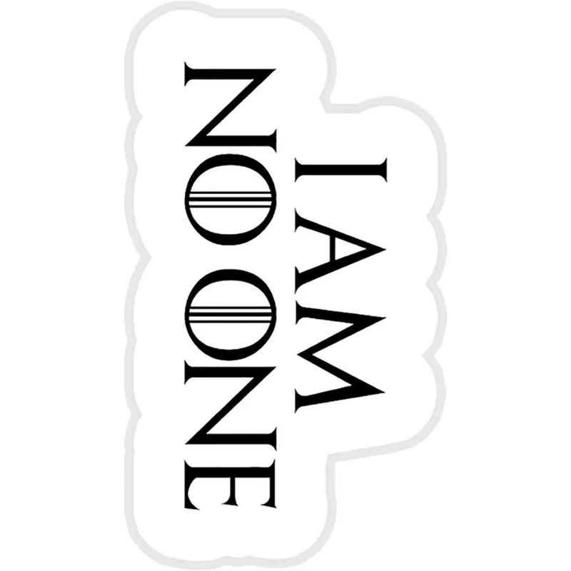 استیکر لپ تاپ طرح i am no one کد ST919