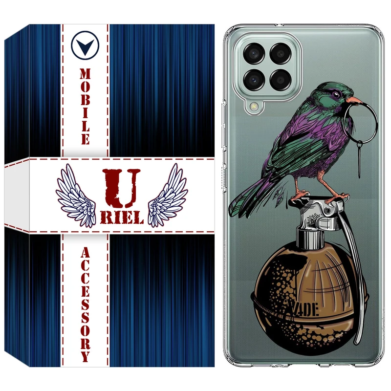 کاور یوریل قاب مدل Clear کد 31 طرح پرنده مناسب برای گوشی موبایل سامسونگ Galaxy M33