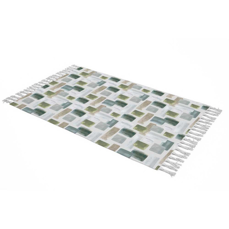 شال مبل طرح باران مستطیلی کدQ2SH1064 سایز 98x180 سانتی متر