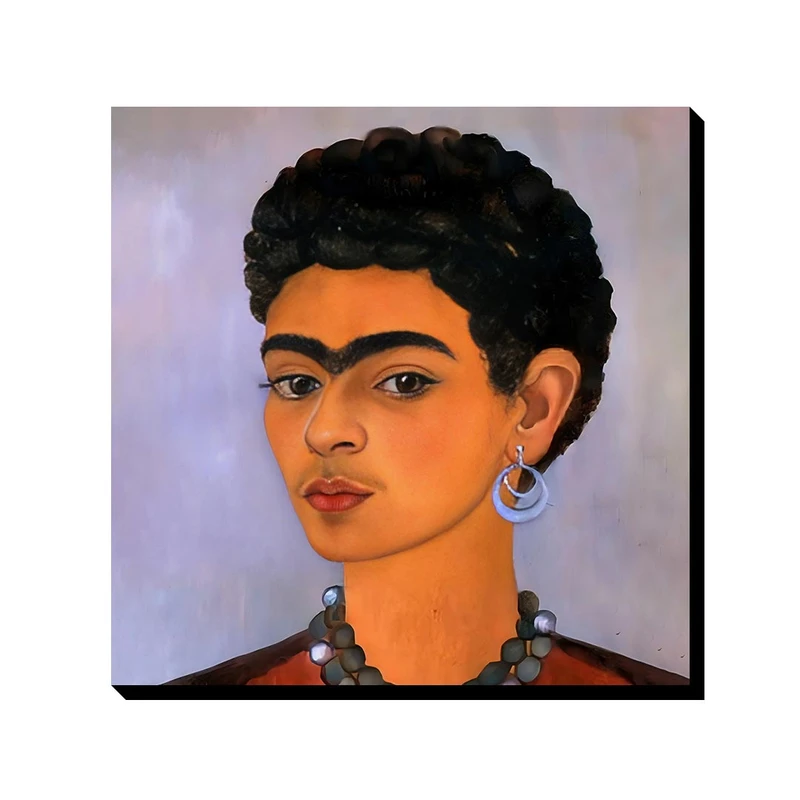 تابلو ترمه طراحان ایده طرح خودنگار با موی فرفری از فریدا کد art0146